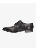 Chaussures en cuir pieds larges grande taille noir