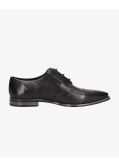 Chaussures en cuir pieds larges grande taille noir