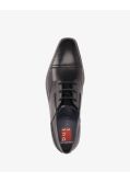 Chaussures en cuir pieds larges grande taille noir