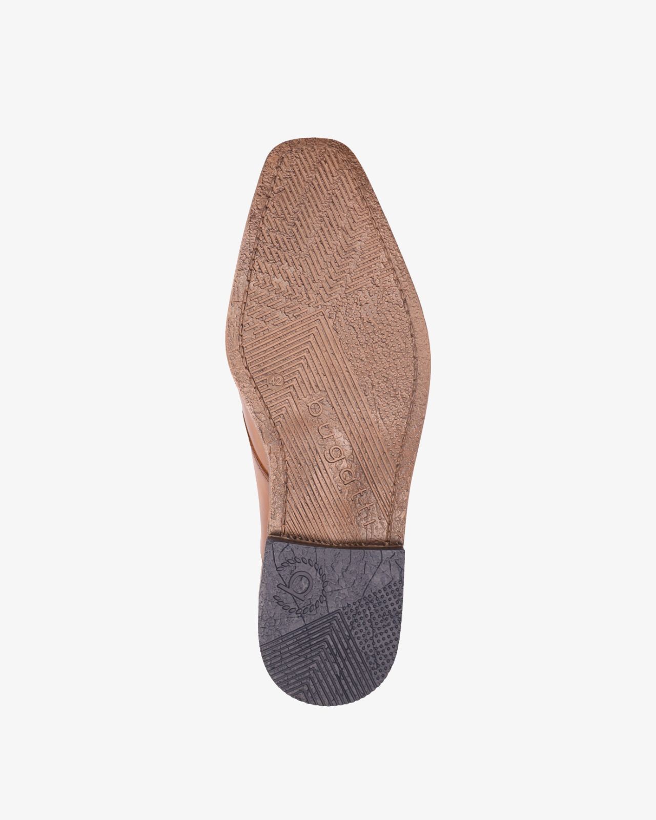 Chaussures en cuir pieds larges grande taille cognac