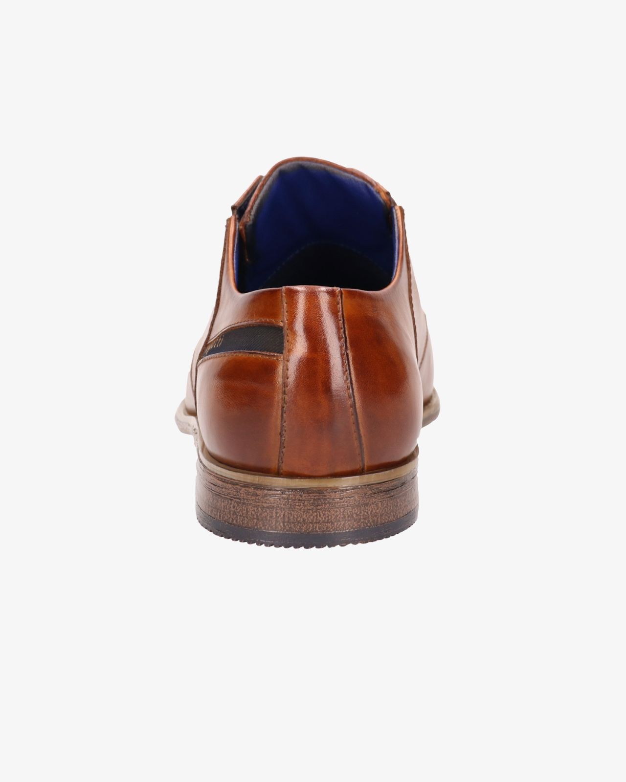 Chaussures en cuir pieds larges grande taille cognac
