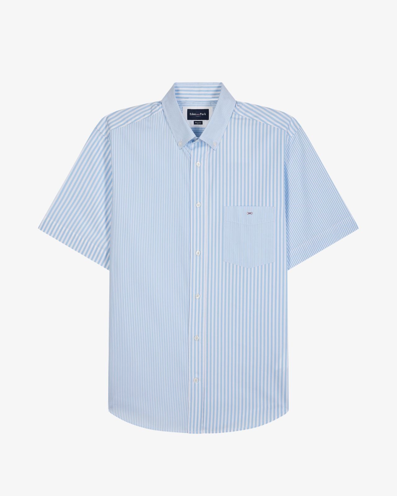 Chemisette rayée grande taille bleu ciel