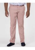 Pantalon chino dobby grande taille rose