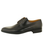 Chaussures derby noires Pieds Larges : grande taille jusqu'au 49