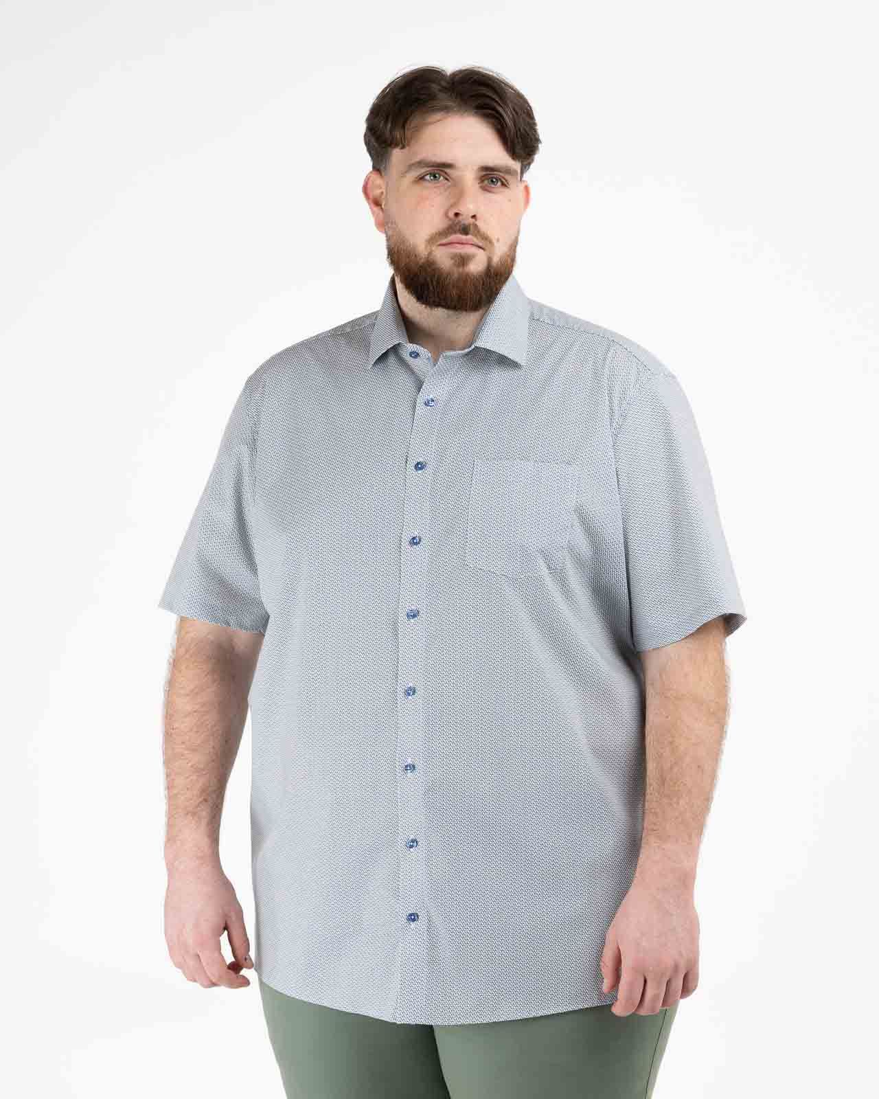 Chemisette popeline grande taille vert facile à repasser