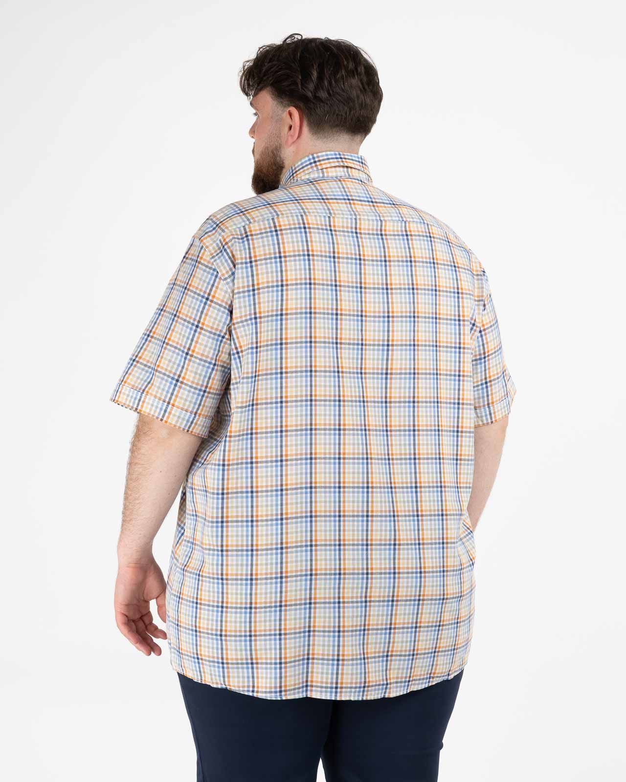 Chemisette à petits carreaux grande taille orange