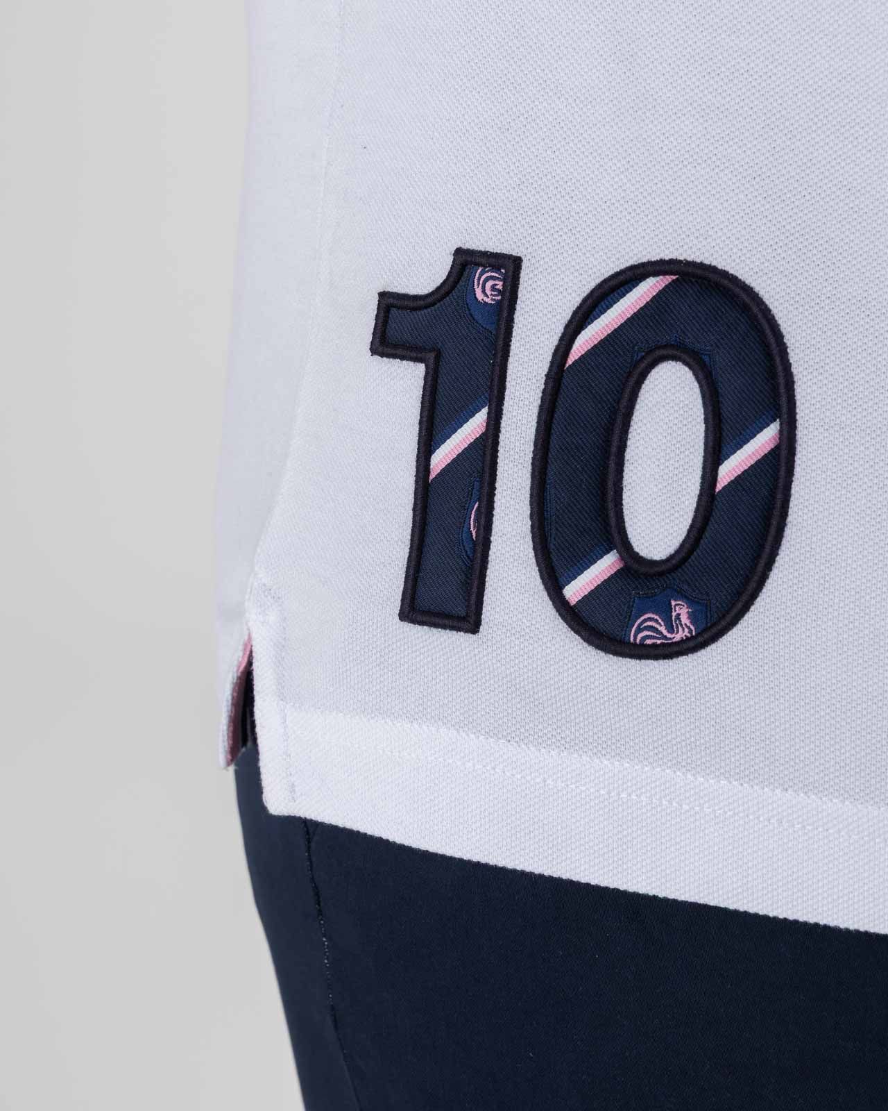 Polo piqué bicolore grande taille bleu marine