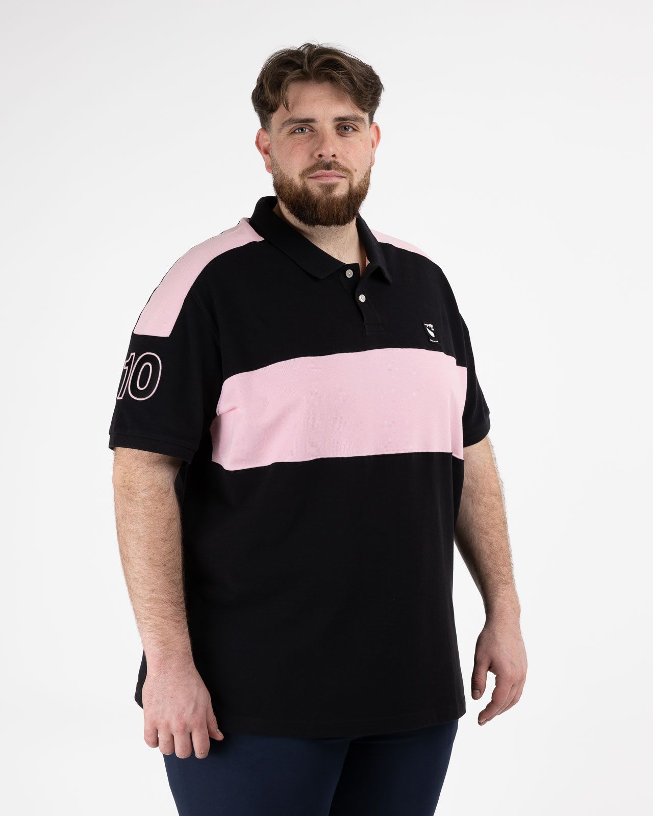 Polo piqué grande taille rose