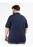 Polo piqué mercerisé grande taille bleu indigo