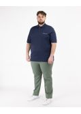 Polo piqué mercerisé grande taille bleu indigo