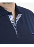 Polo piqué mercerisé grande taille bleu indigo