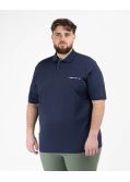 Polo piqué mercerisé grande taille bleu indigo