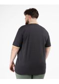 Polo piqué mercerisé grande taille anthracite