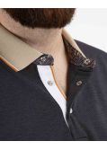 Polo piqué mercerisé grande taille anthracite