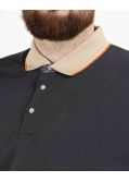 Polo piqué mercerisé grande taille anthracite