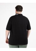 Polo jacquard grande taille noir