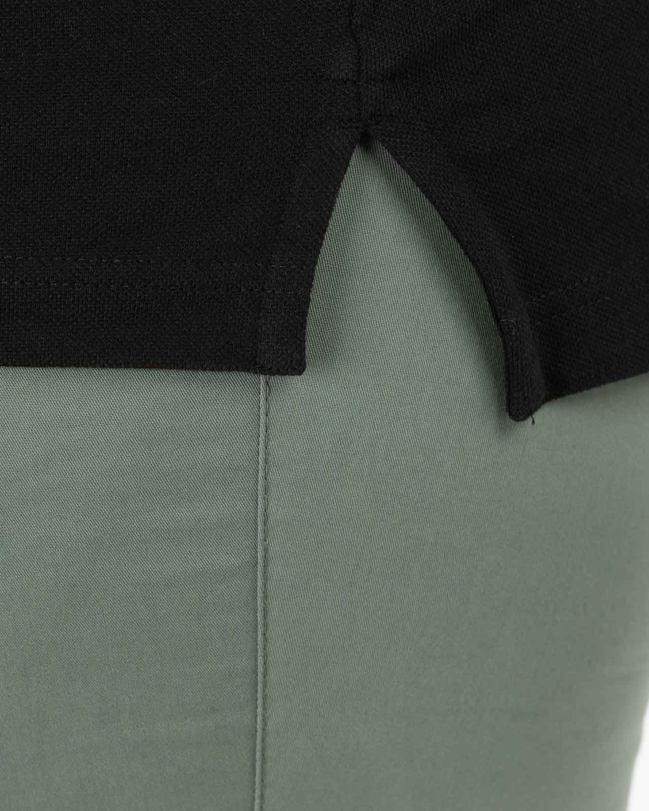 Polo jacquard grande taille noir