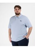 Polo jacquard grande taille bleu clair