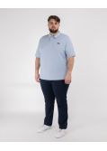 Polo jacquard grande taille bleu clair