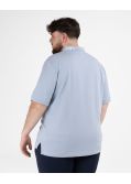 Polo jacquard grande taille bleu clair