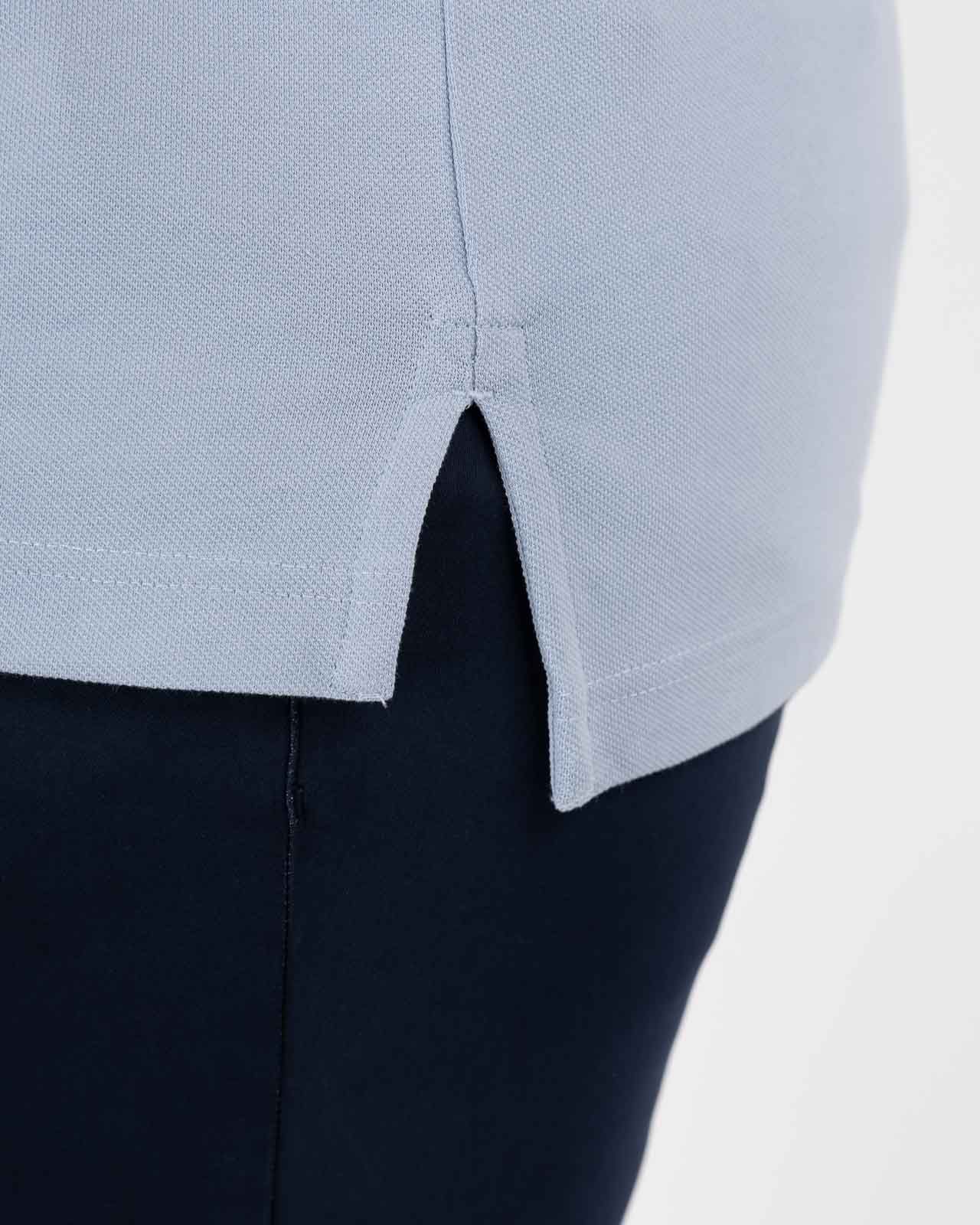 Polo jacquard grande taille bleu clair
