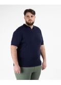Polo pull grande taille bleu marine