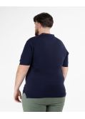 Polo pull grande taille bleu marine