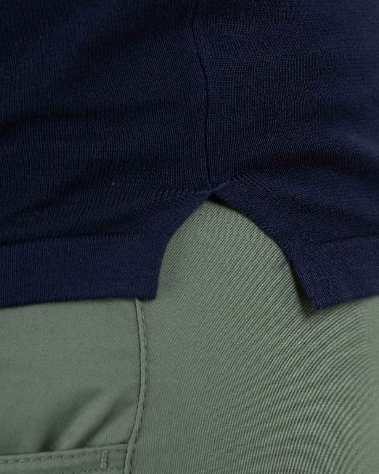 Polo pull grande taille bleu marine