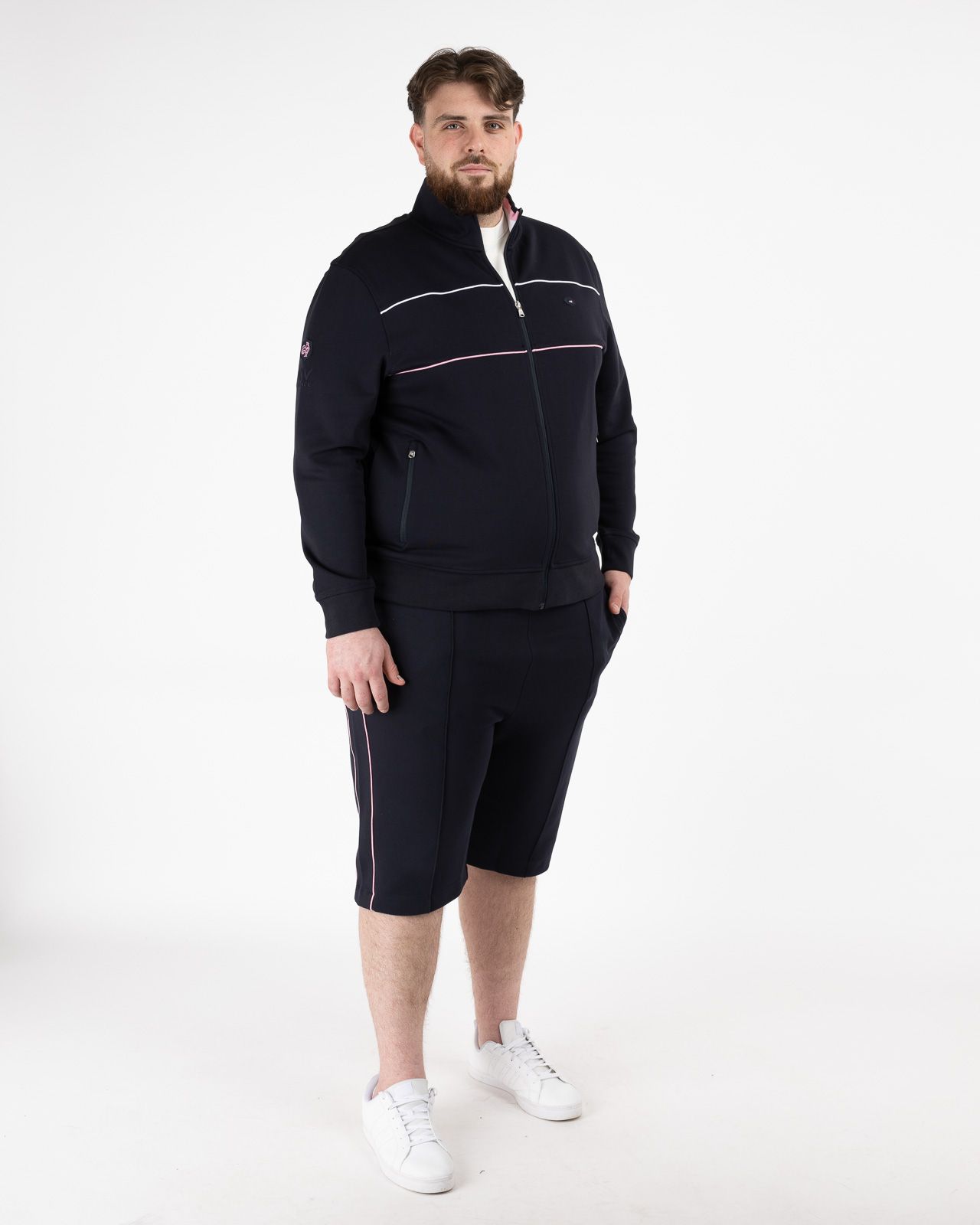 Haut de survêtement grande taille bleu marine