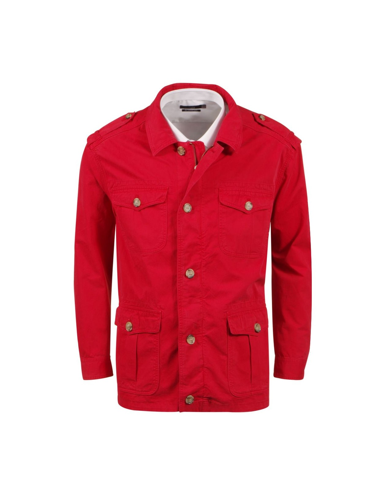 Saharienne rouge : grande taille du 2XL au 5XL