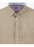 Chemise en lin pour homme grand beige