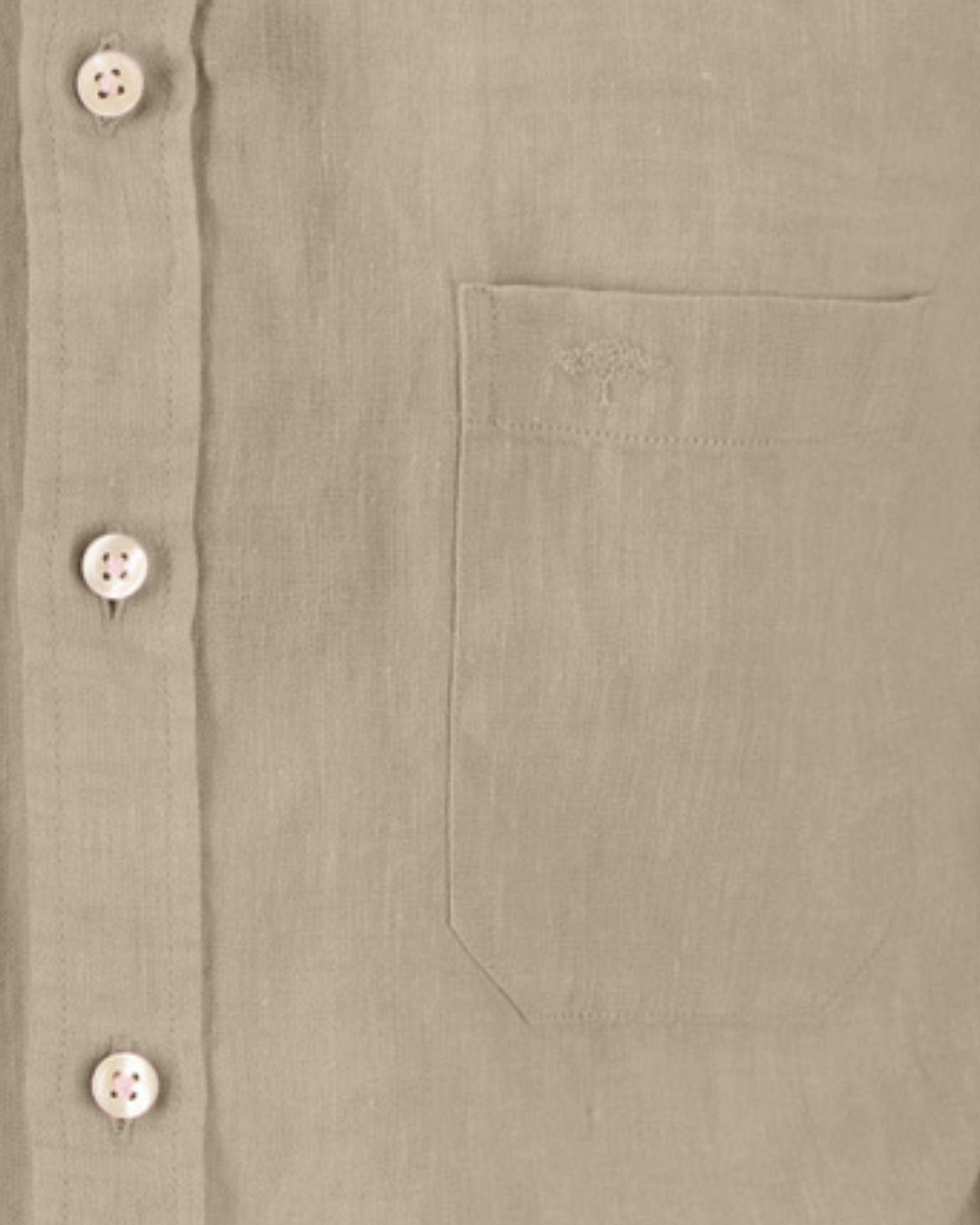 Chemise en lin pour homme grand beige