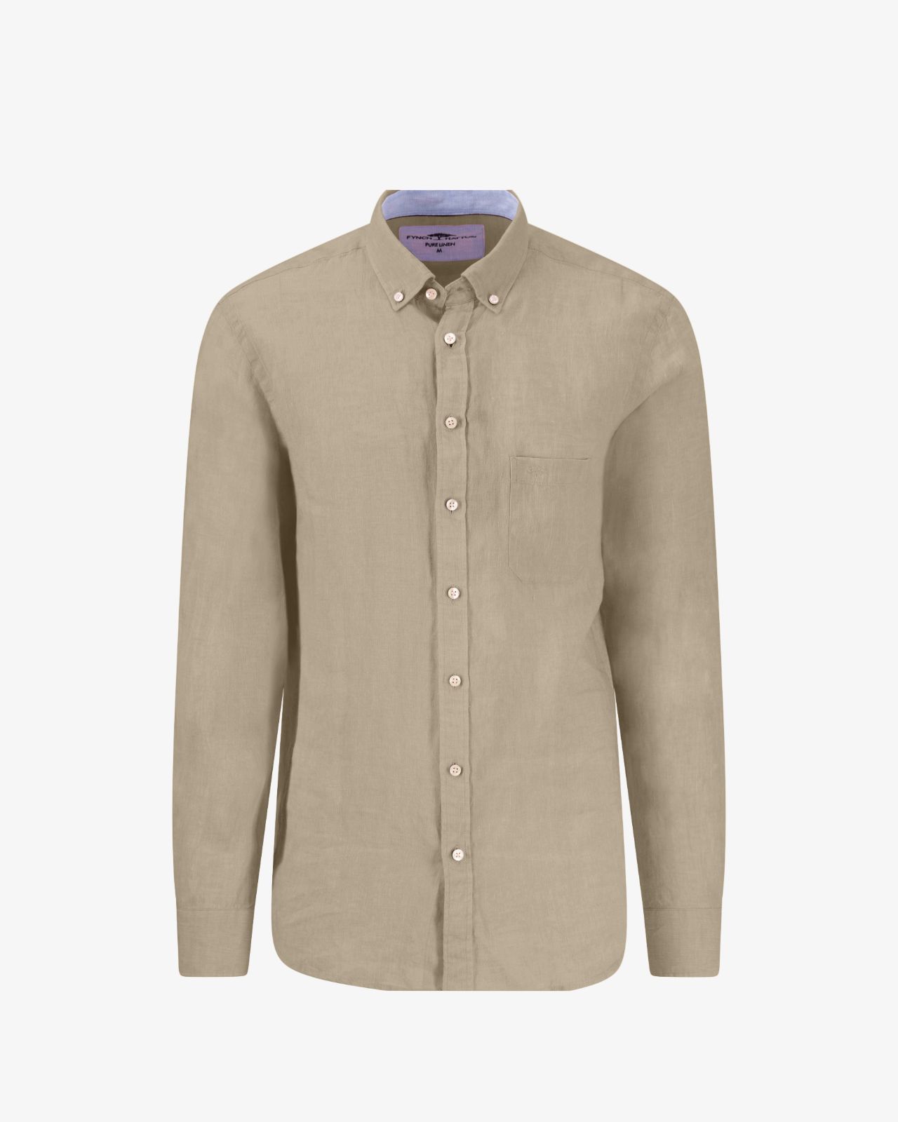 Chemise en lin pour homme grand beige