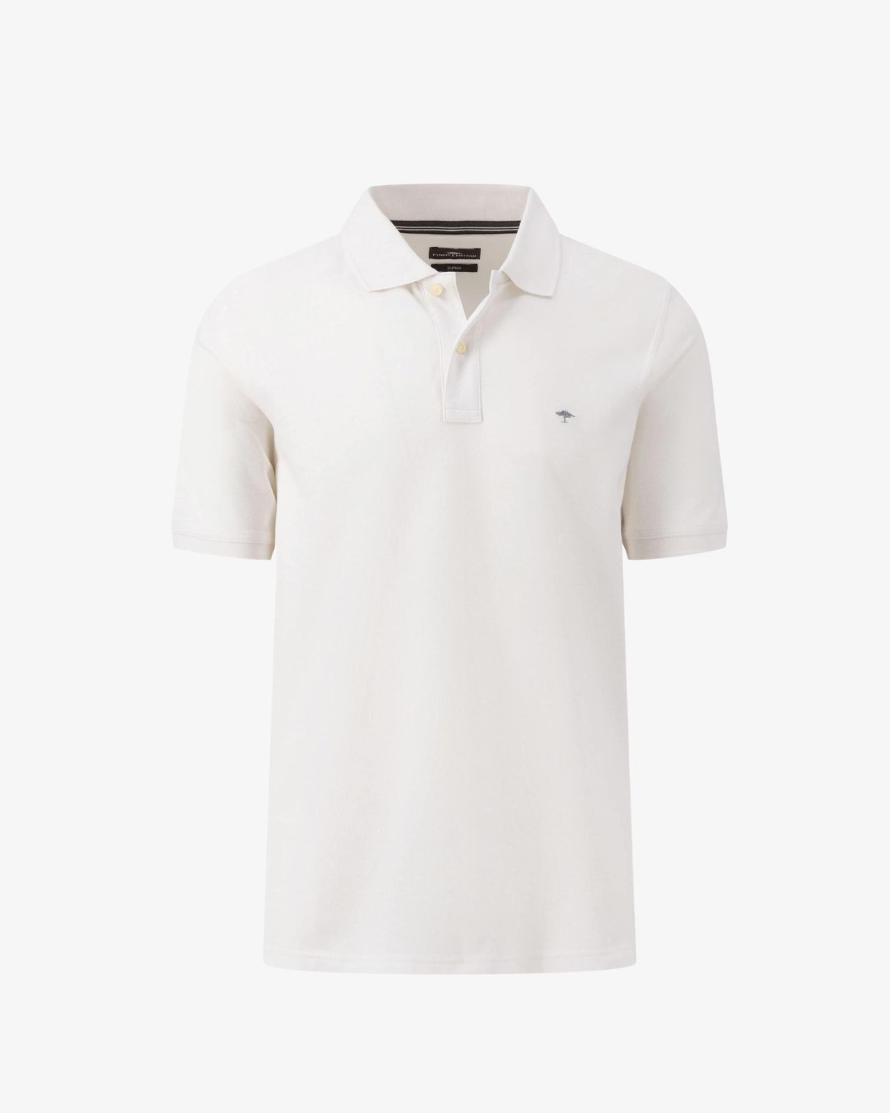 Polo piqué pima pour homme grand blanc