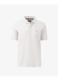 Polo piqué pima pour homme grand blanc