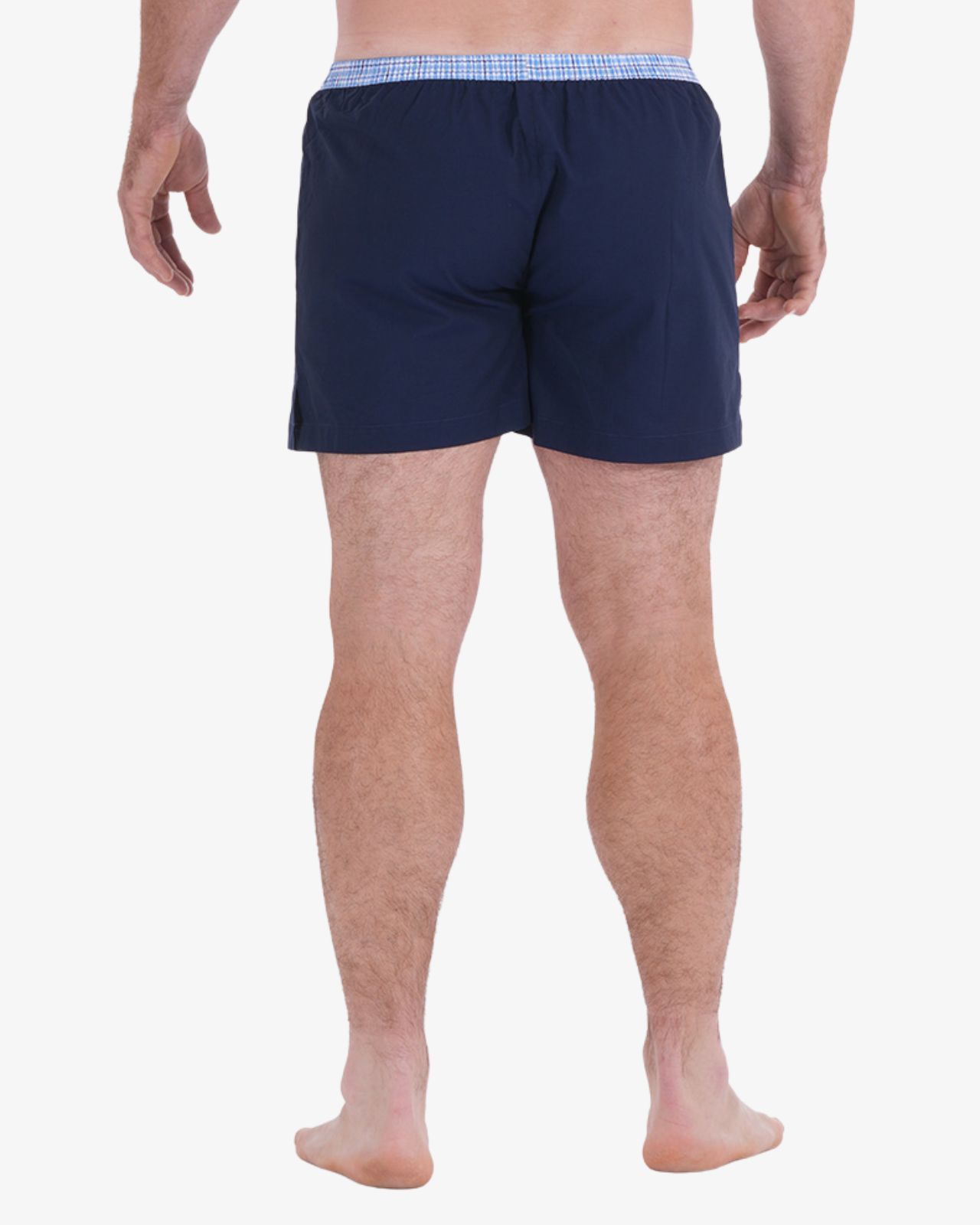 Pack de 2 caleçons à carreaux grande taille bleu marine