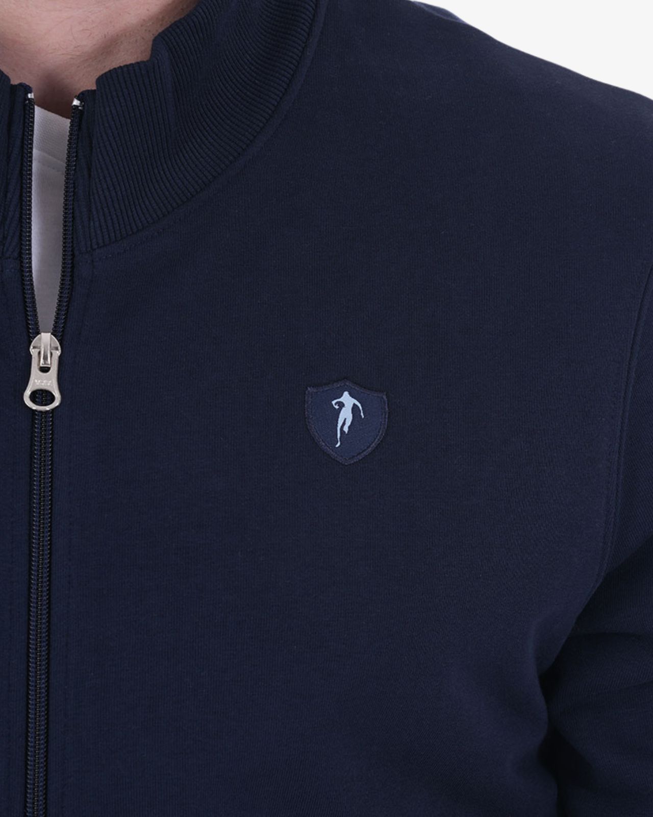 Haut de survêtement terry grande taille bleu marine