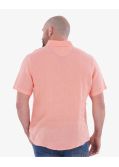 Chemisette en lin grande taille corail