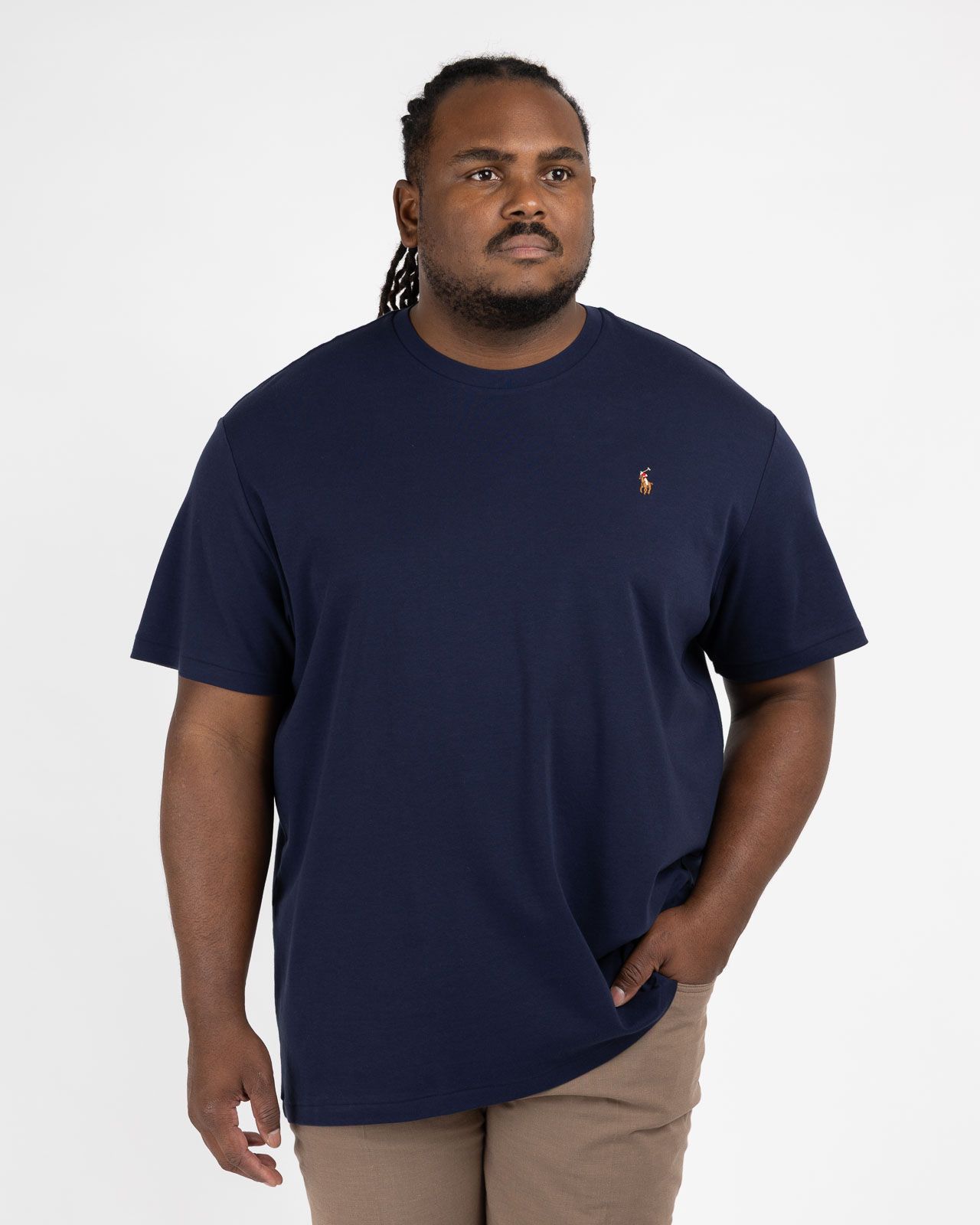 T-shirt interlock pour homme grand bleu marine