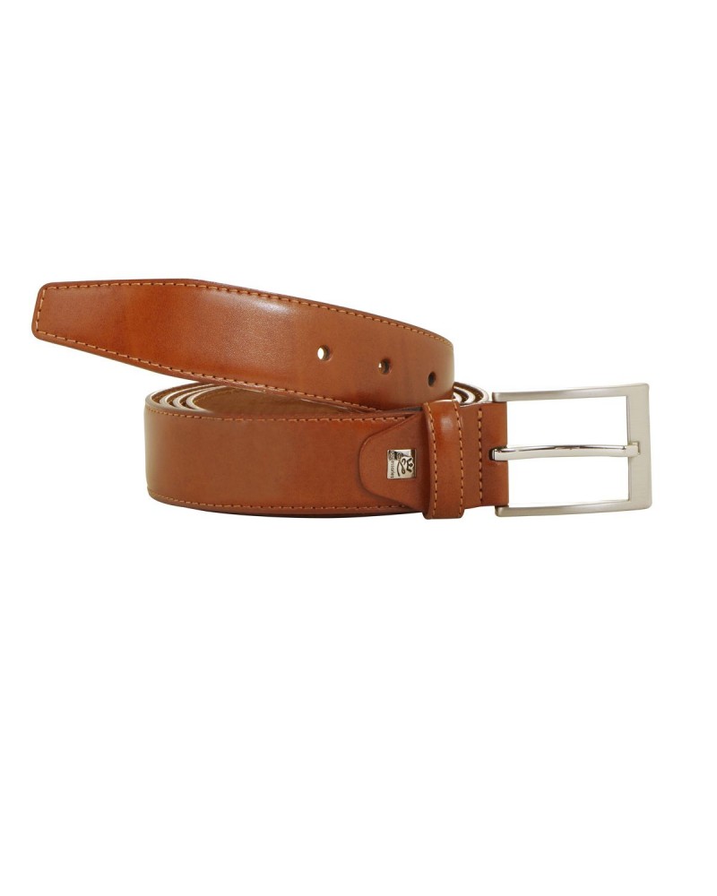 Ceinture Cuir cognac : grande taille jusqu'à 170 cm