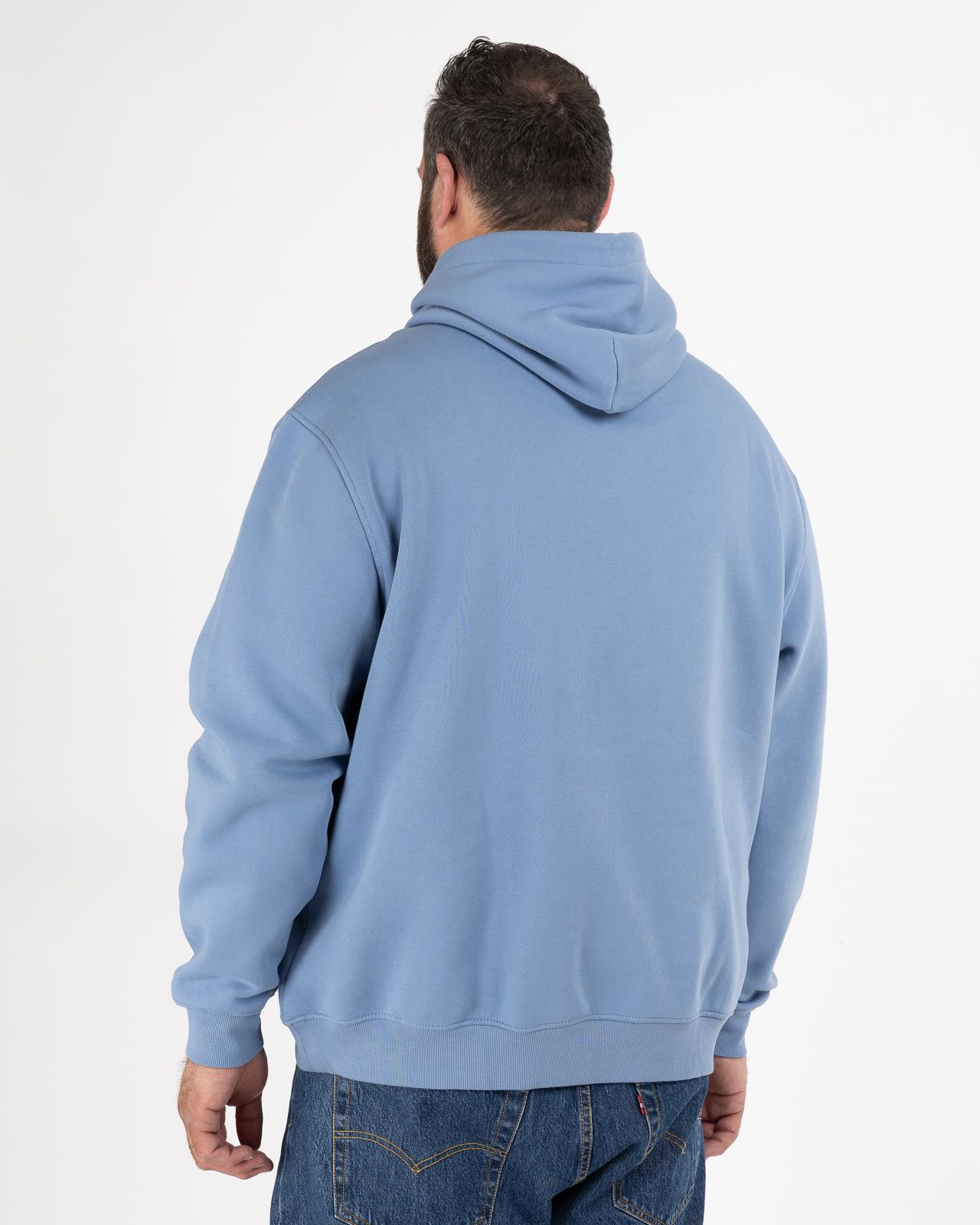 Sweat à capuche grande taille bleu
