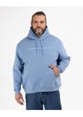 Sweat à capuche grande taille bleu
