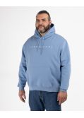 Sweat à capuche grande taille bleu