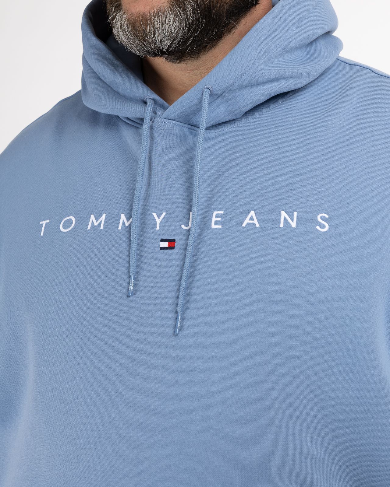 Sweat à capuche grande taille bleu