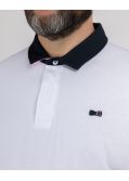 Polo jersey grande taille blanc