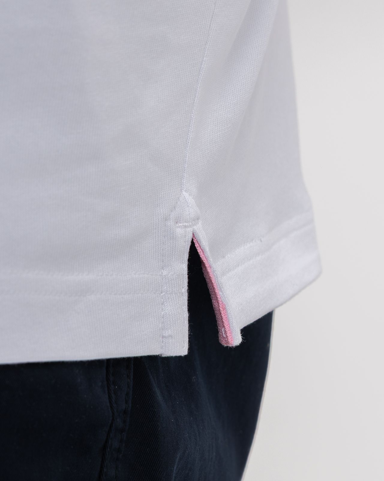 Polo jersey grande taille blanc