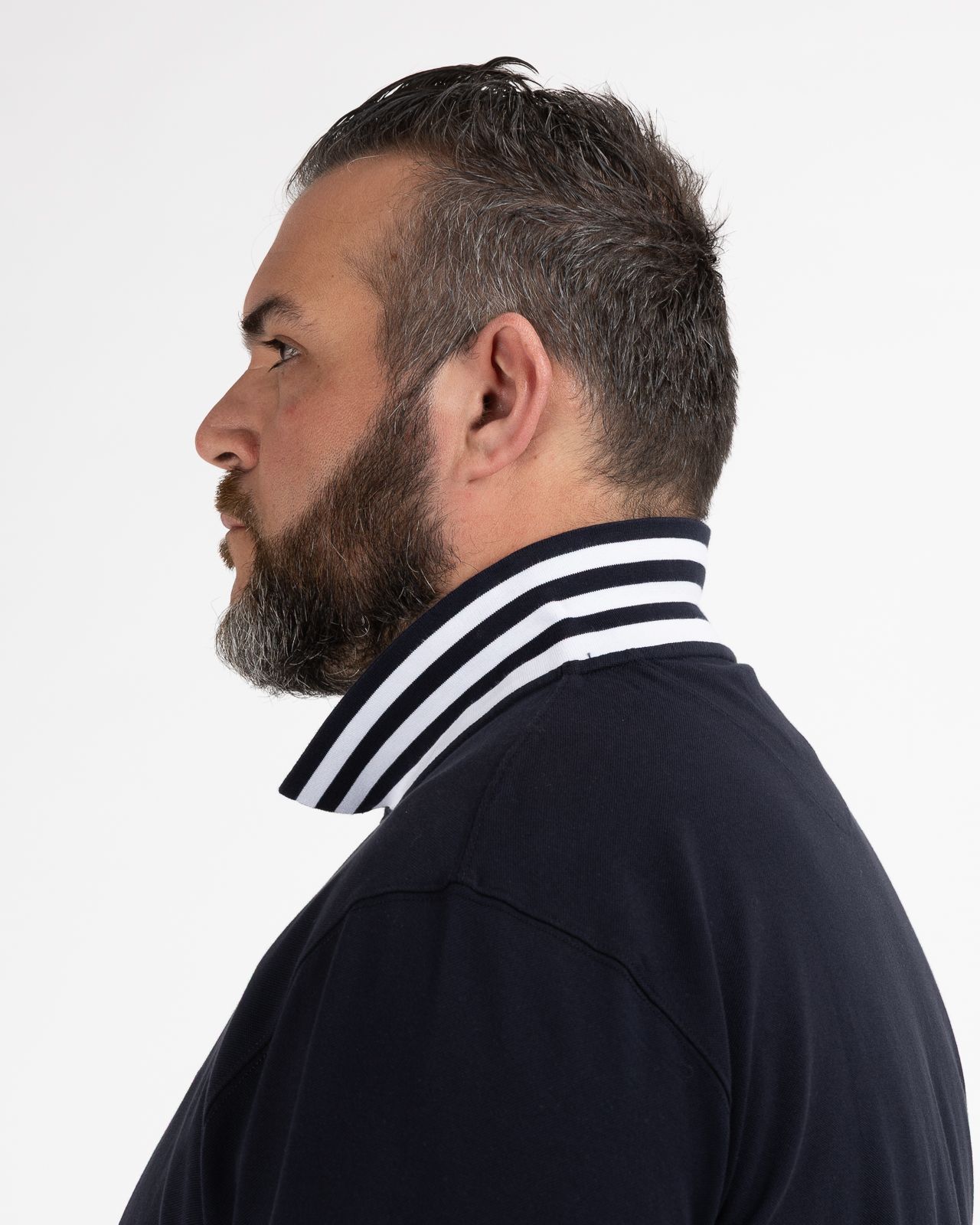 Polo piqué grande taille bleu marine