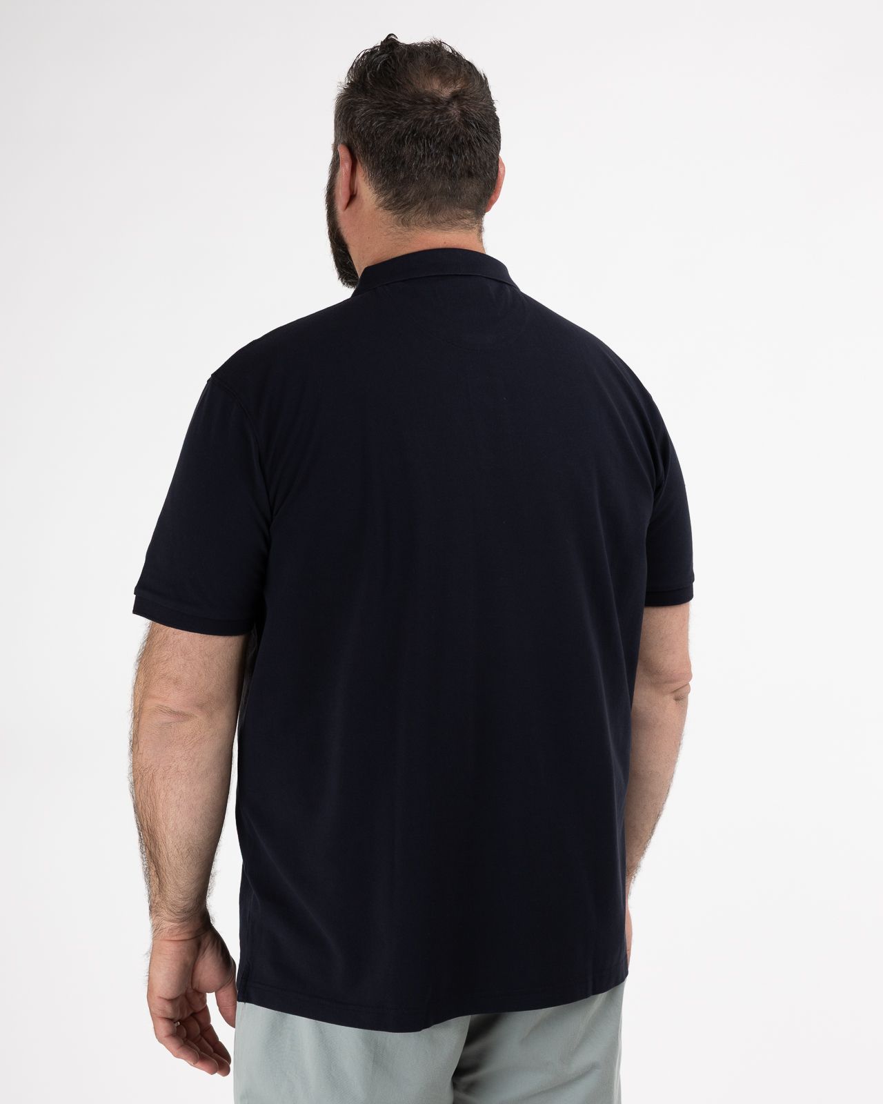 Polo piqué grande taille bleu marine