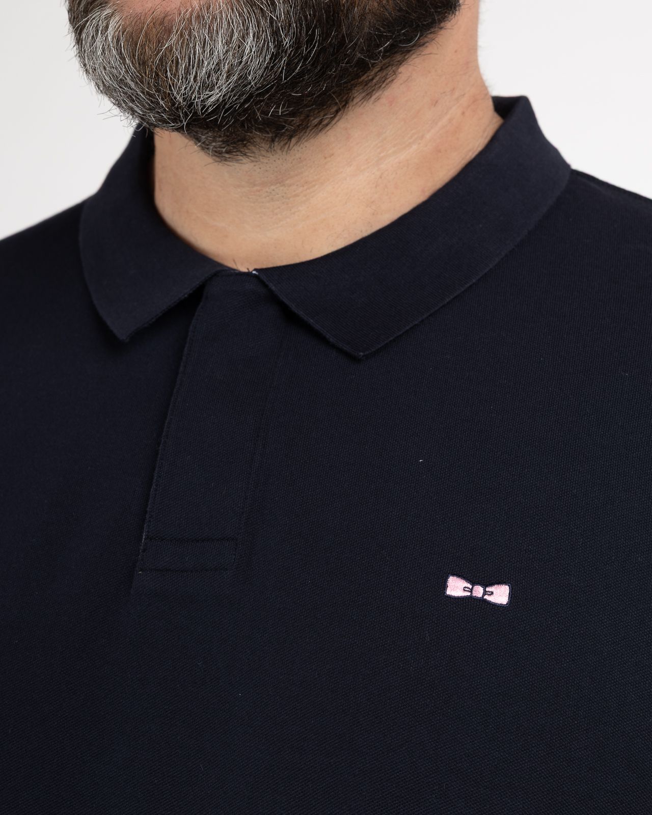 Polo piqué grande taille bleu marine