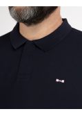 Polo piqué grande taille bleu marine
